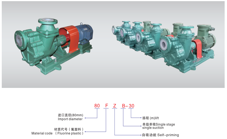 FZB氟塑料自吸泵-型號(hào)說(shuō)明